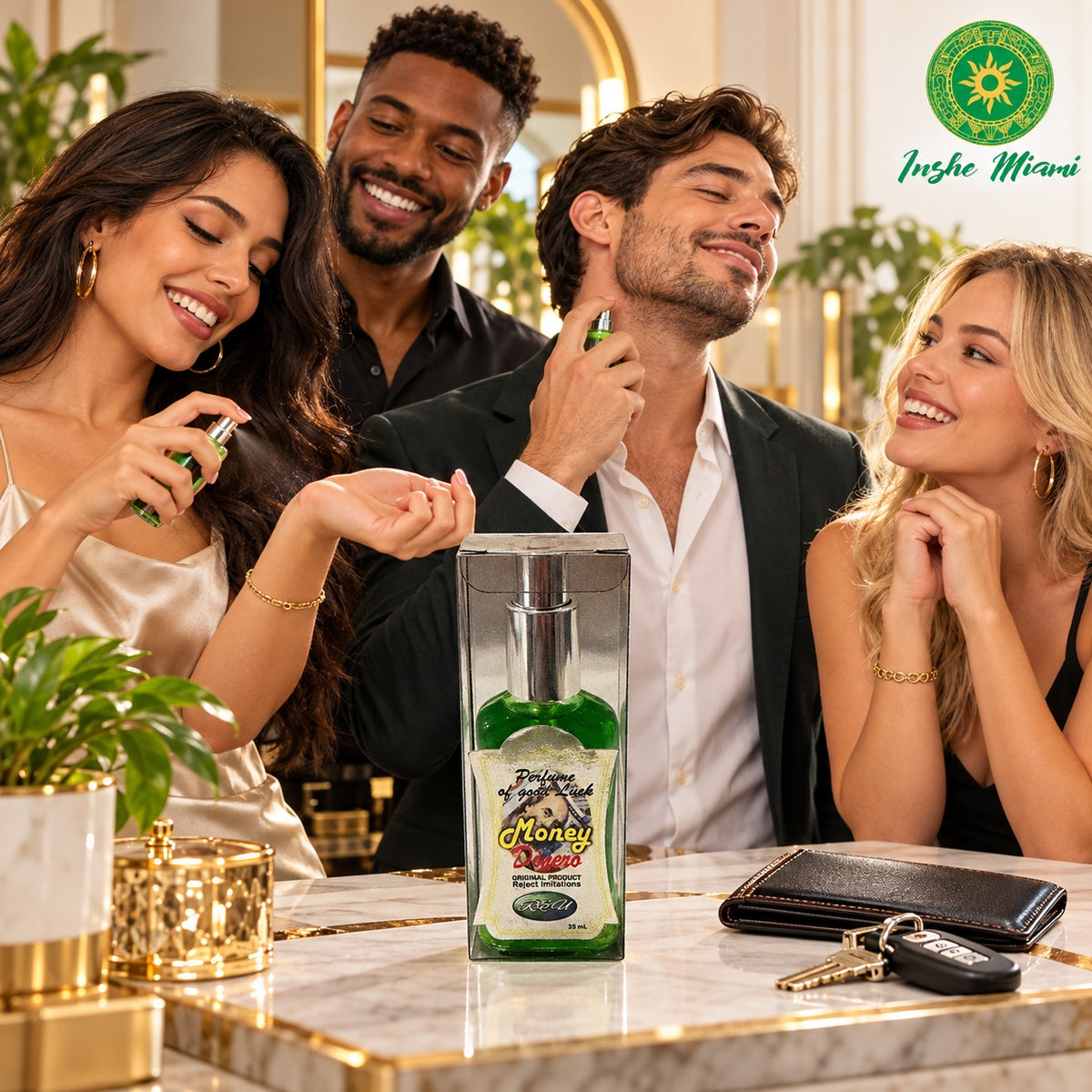 Colonia Espiritual Dinero 35 ml – Money, Buena Suerte y Uso Ritual | Inshe Miami