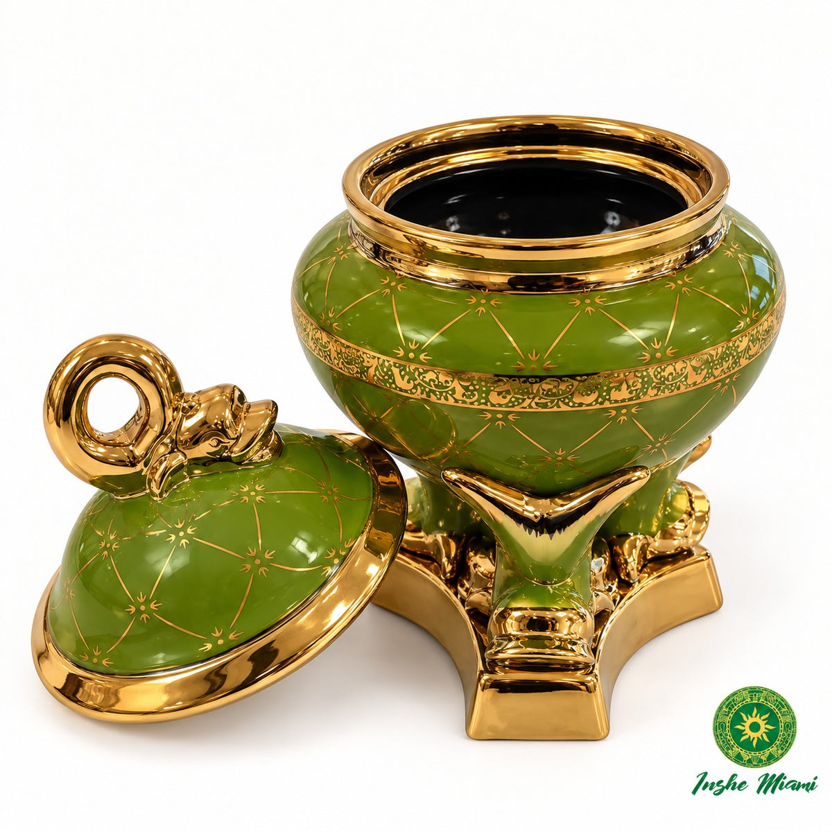 Large Tureen 3 Fish 15" – Spiritual Tureen for Ifá, Obatalá, Inle and Orishas | White or Green