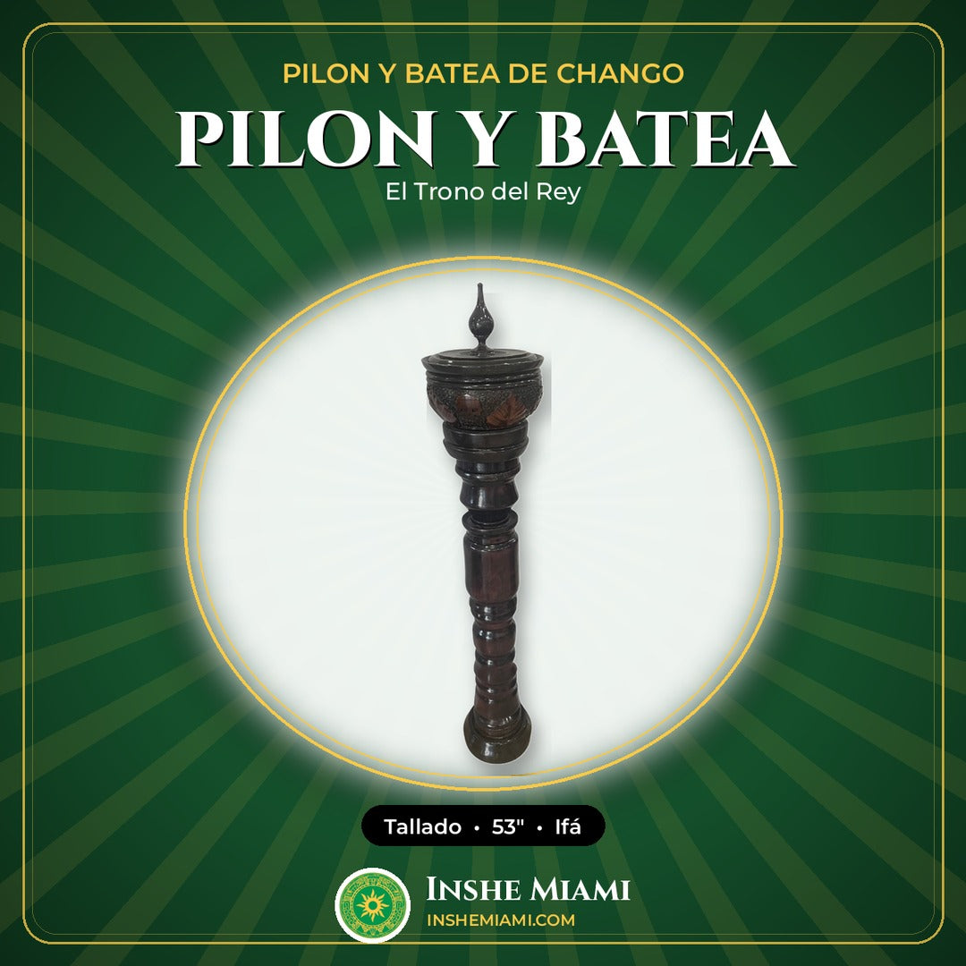 Pilon y Batea Tallados 53" | Inshe Miami