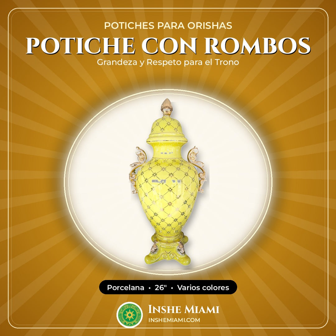 Potiche con Rombos 26" | Inshe Miami