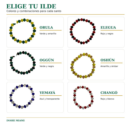 Elasticized Ilde with Gold Details – Choose the Saint and Size | Inshe Miami