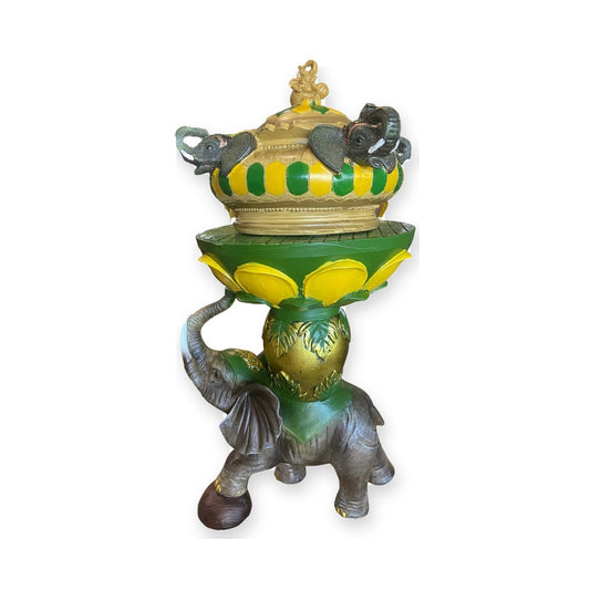 Set de Mano de Orula con Pedestal Elefante y Sopera 20"