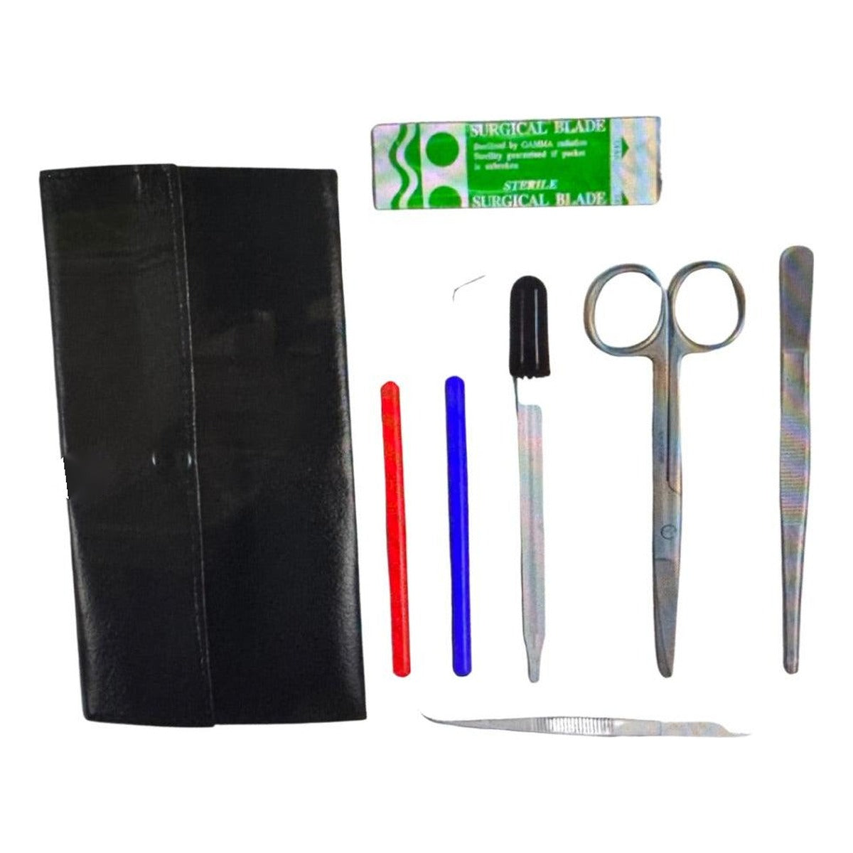 Set quirúrgico ceremonial con estuche, tijeras, pinzas y bisturí - Inshe Miami
