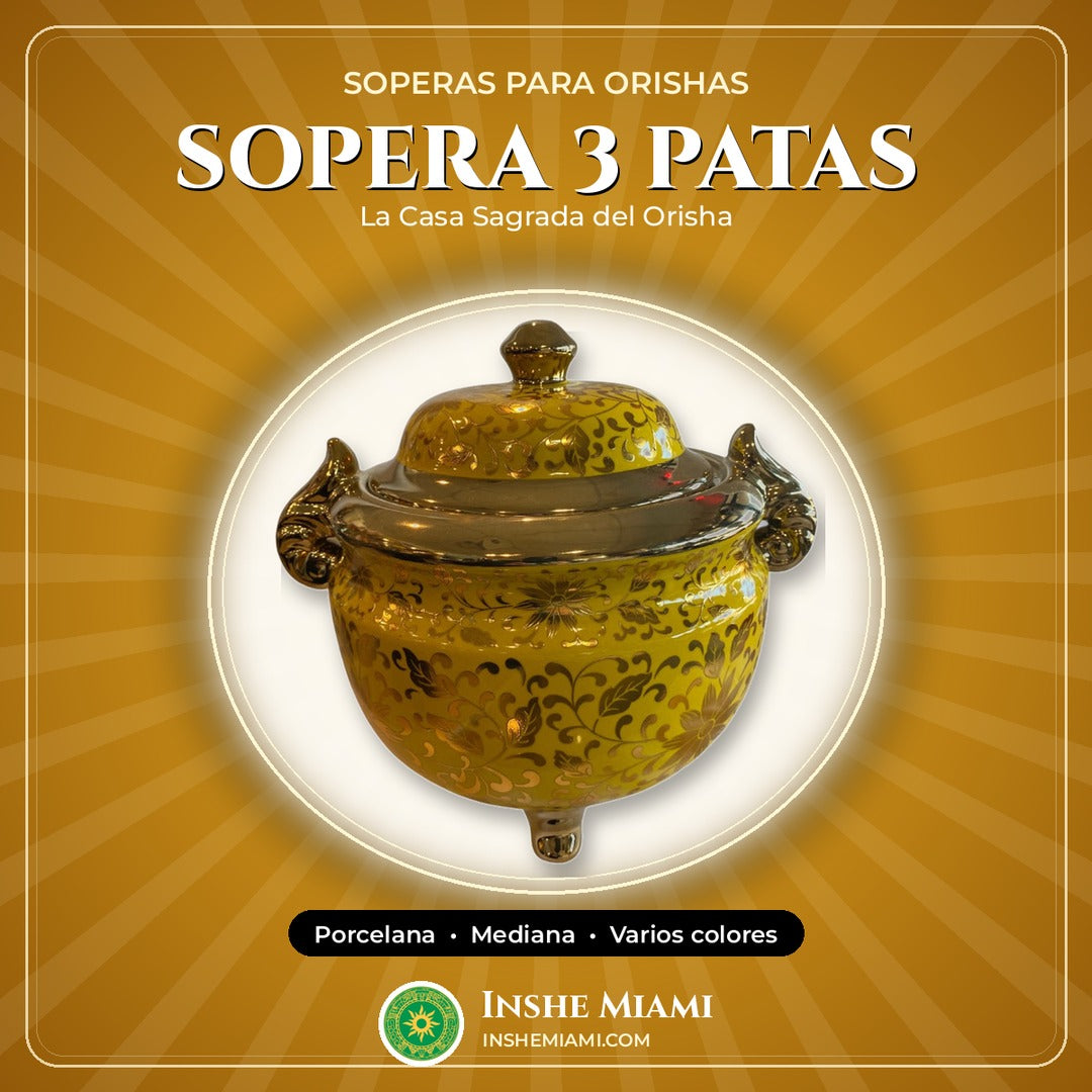 Sopera 3 Patas con Arabescos | Inshe Miami