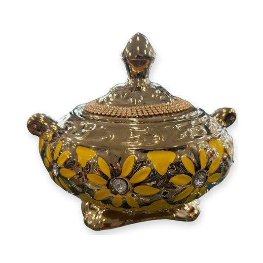 Sopera Chica con Perlas y Flor 8.5"
