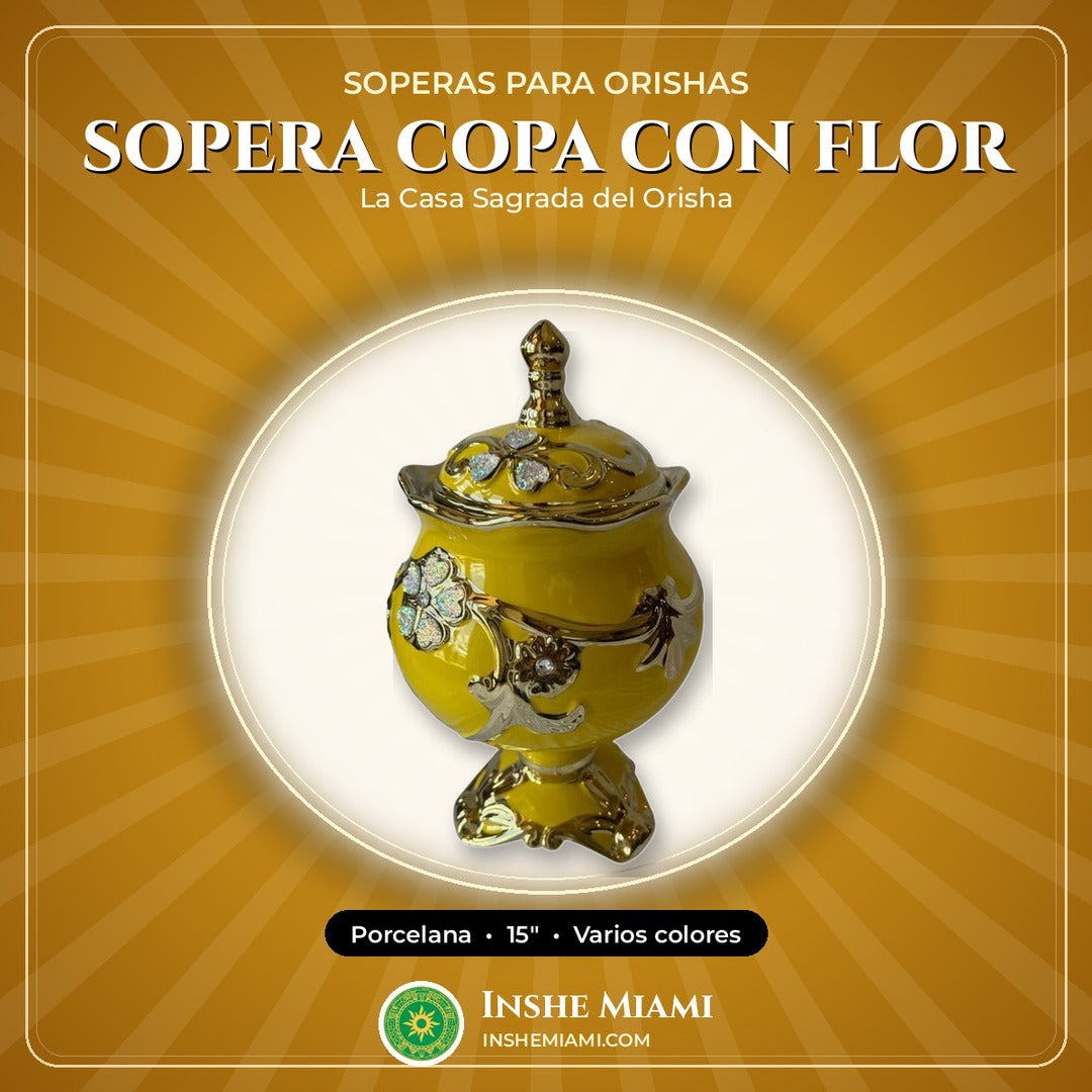 Sopera Copa con Flor 15" | Inshe Miami