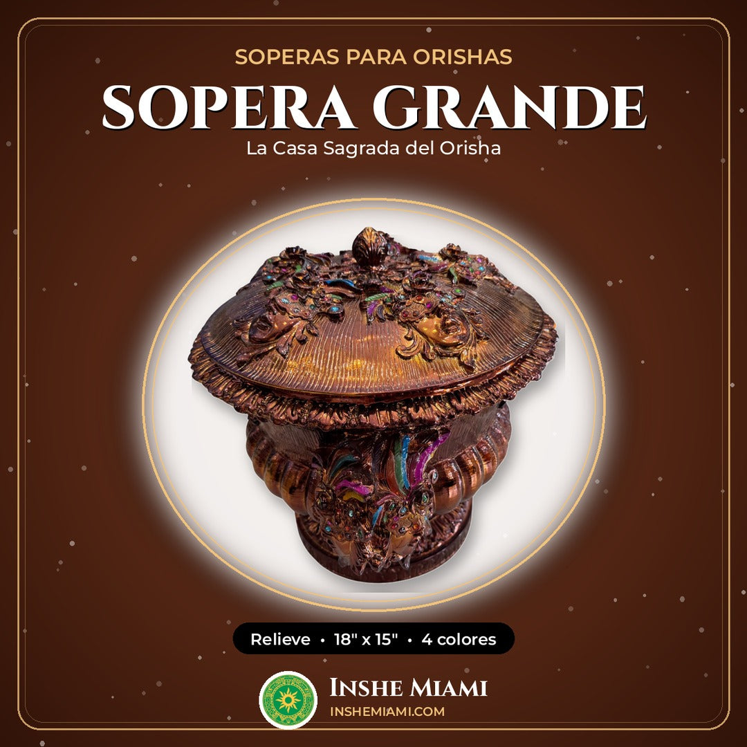 Sopera Grande con Relieve 18" | Inshe Miami