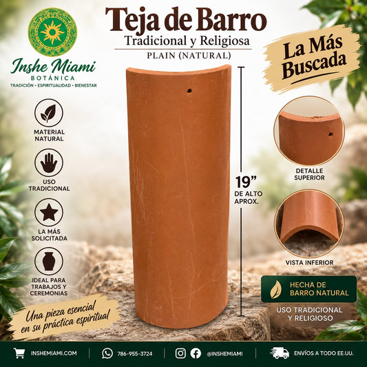 Large 19” Clay Roof Tile – For Eggun, Orisha Oko, and Orun Roof Tile