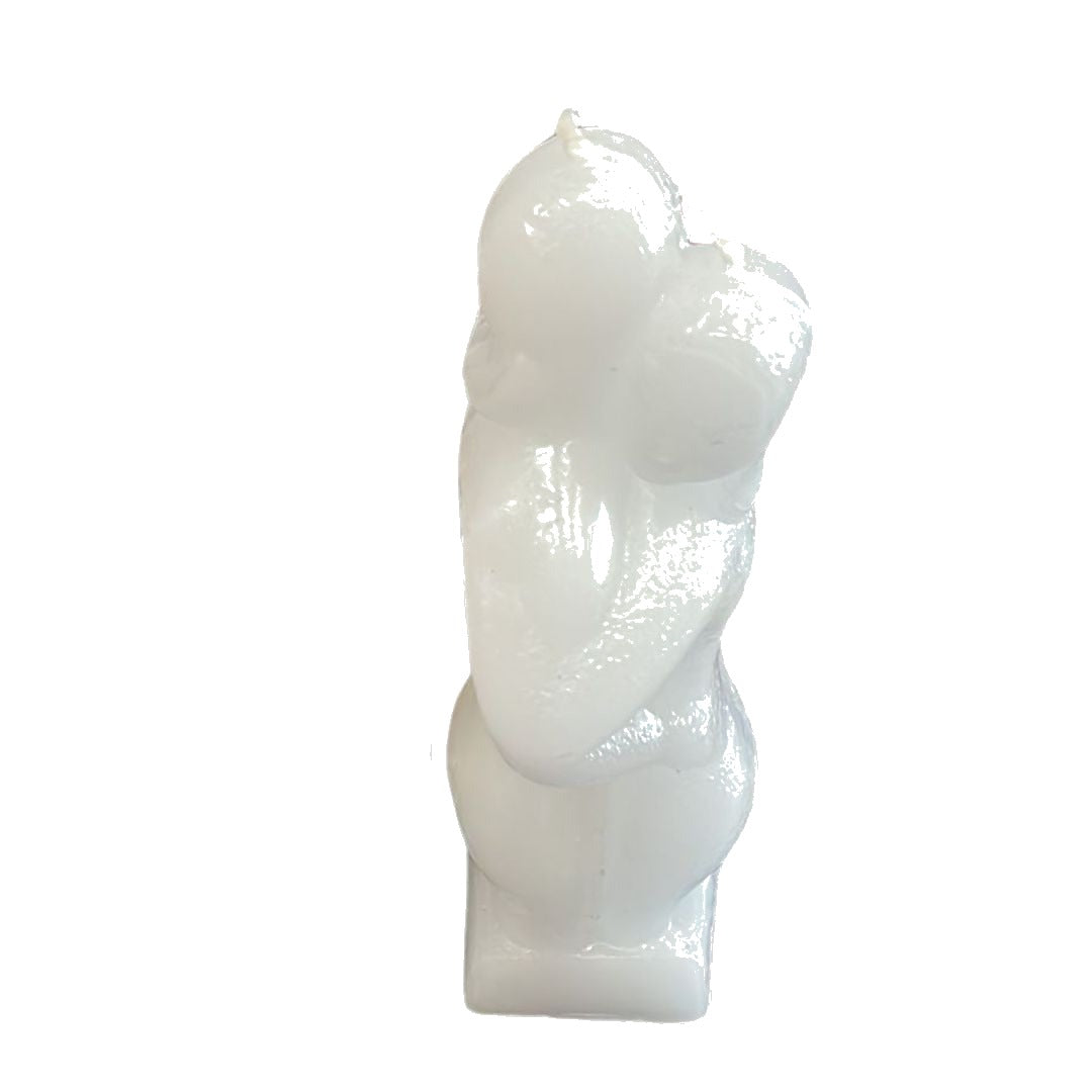Vela de pareja cara a cara 5 blanca - erotic couple candle white