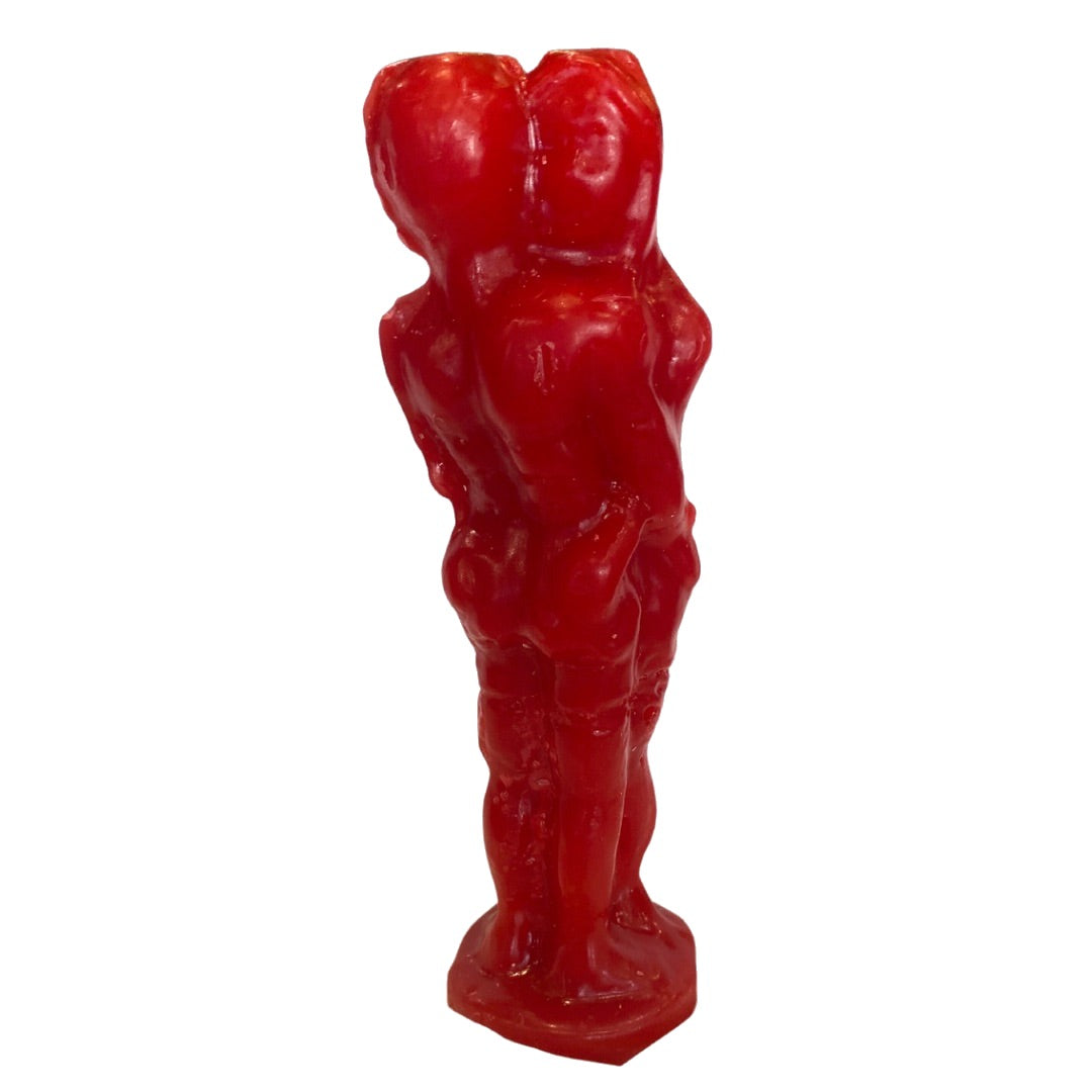 Vela de pareja roja cara a cara 9 pulgadas - face to face ritual candle red
