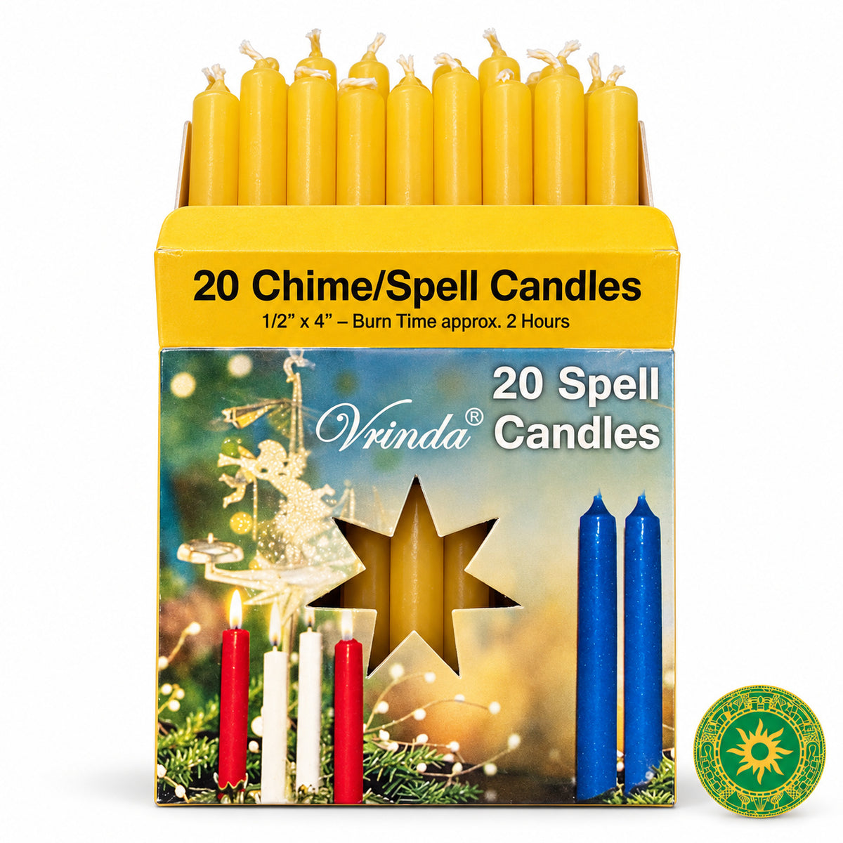 Caja de 20 Velas Amarillas 4” – Velas para Altares, Ceremonias y Uso Tradicional | Inshe Miami