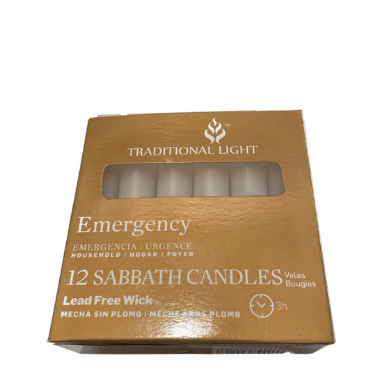 Caja de 12 velas blancas 4 pulgadas Emergency Traditional Light