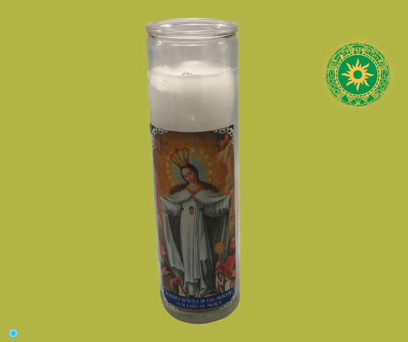 VELA MEDIANA PARA OBATALÁ (NUESTRA SEÑORA DE LAS MERCEDES) VELA MEDIANA PARA OBATALÁ (NUESTRA SEÑORA DE LAS MERCEDES) - Inshe Miami CERERÍA ISNHE MIAMI