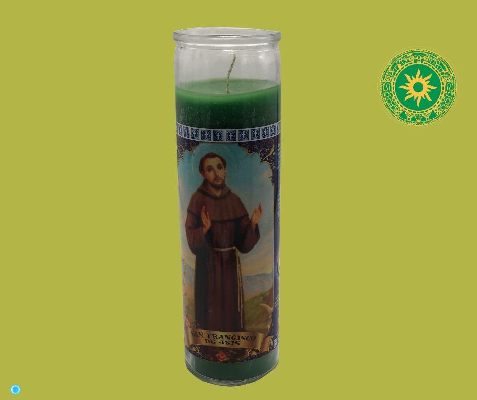 VELA DE 8” PARA ORULA (SAN FRANCISCO DE ASÍS) VELA DE 8” PARA ORULA (SAN FRANCISCO DE ASÍS) - Inshe Miami CERERÍA Inshe Miami