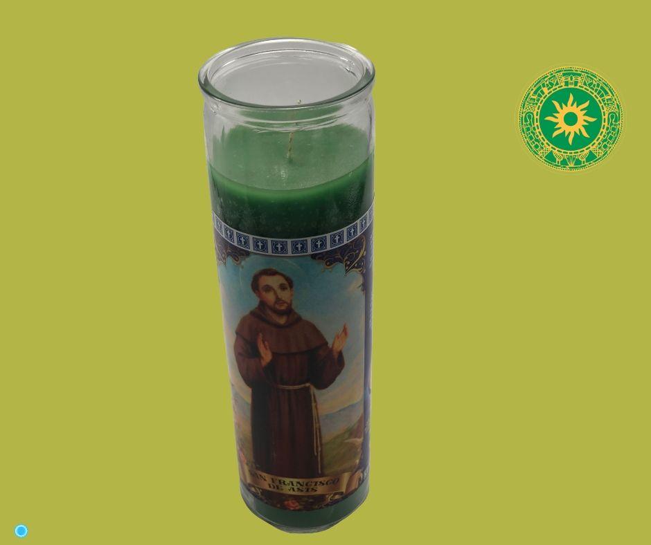 VELA DE 8” PARA ORULA (SAN FRANCISCO DE ASÍS) VELA DE 8” PARA ORULA (SAN FRANCISCO DE ASÍS) - Inshe Miami CERERÍA Inshe Miami