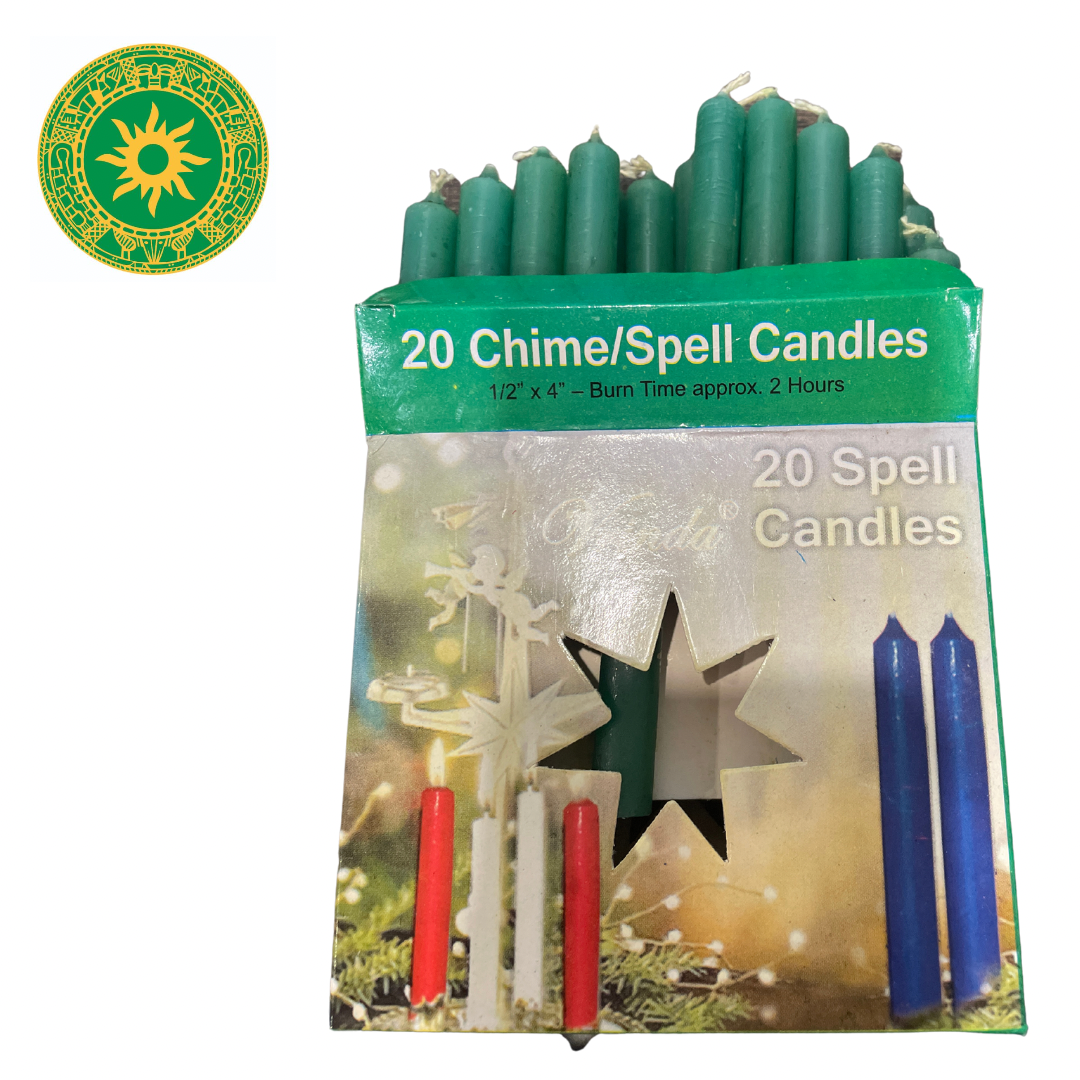 Caja de 20 Velas 4" Verde