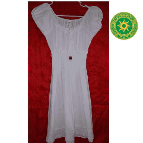 VESTIDO BLANCO DE HILO