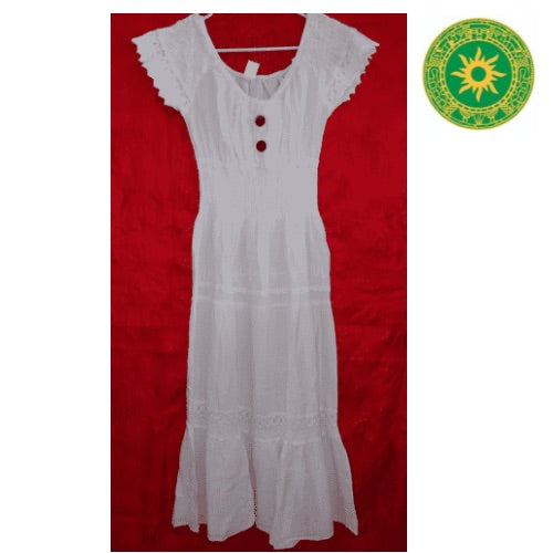 VESTIDO BLANCO DE HILO