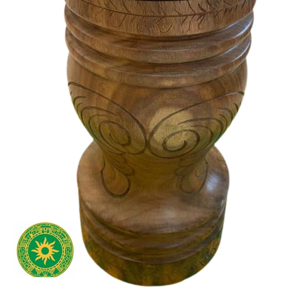 100% Carved Wooden Pilon