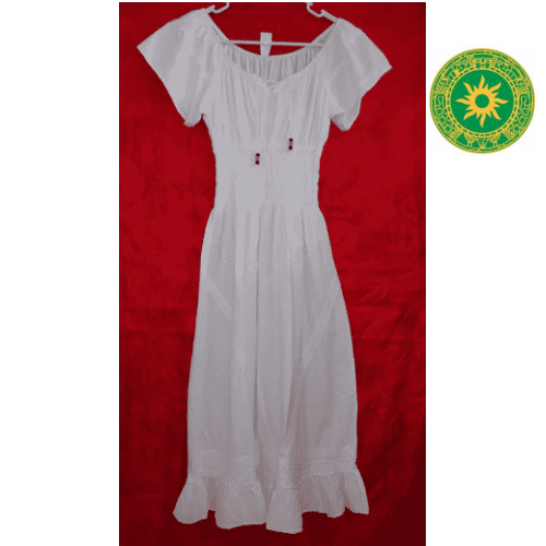 VESTIDO BLANCO DE HILO