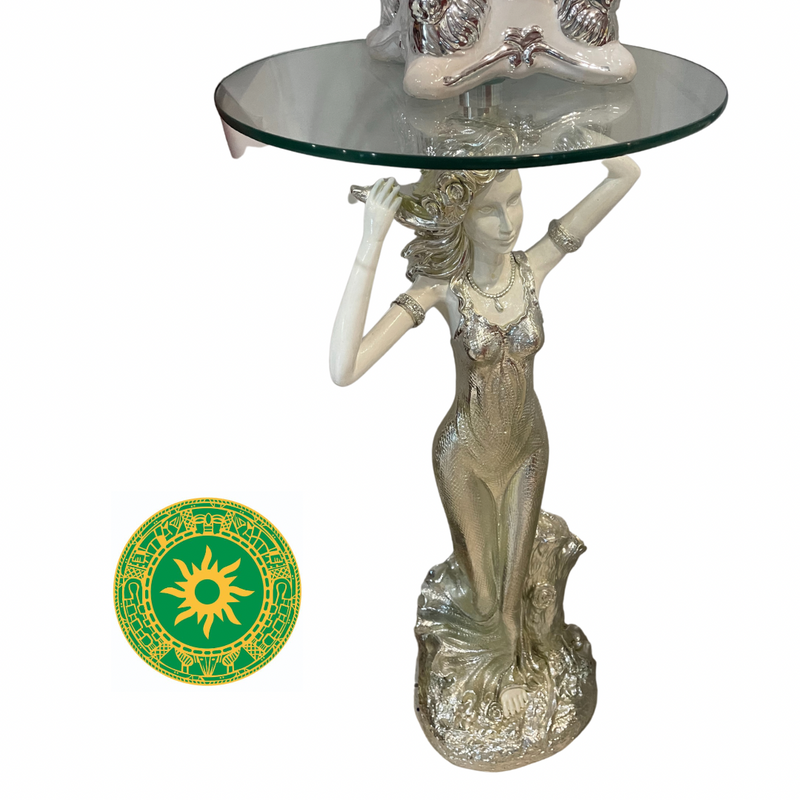 PEDESTAL MUJER CON CRISTAL
