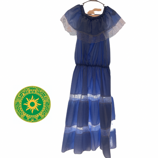 VESTIDO DE GINGA AZUL