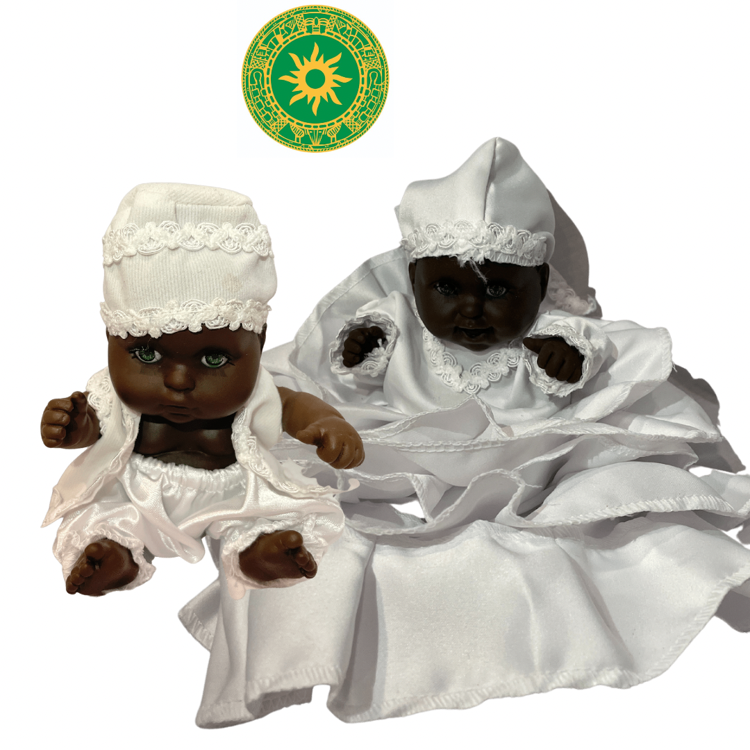 Muñecos de  6" Ibeyi (Jimaguas) Blancos