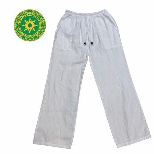 Men's white thread trousers - Men's white thread trousers