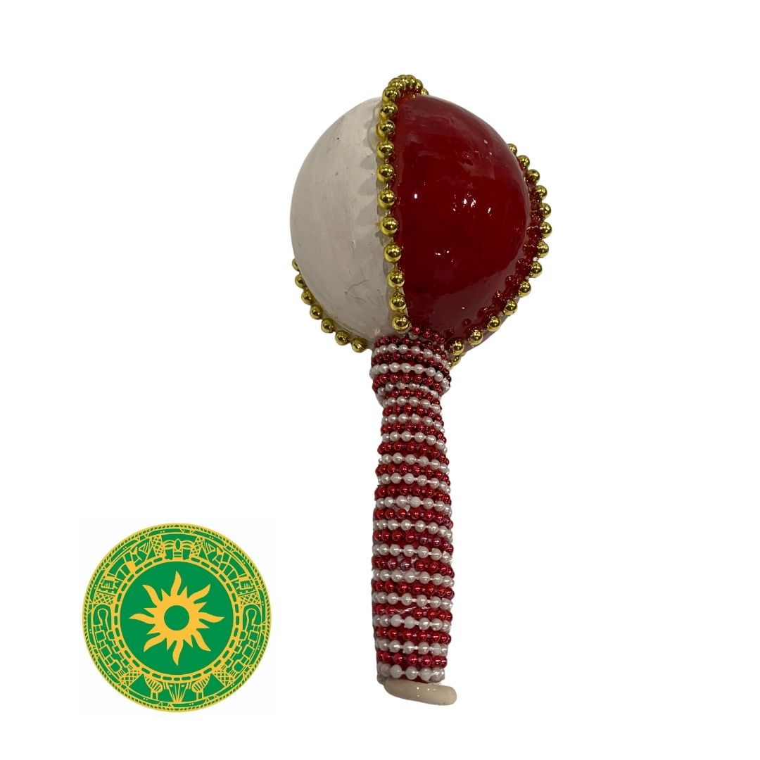 PAINTED AND DECORATED MARACA