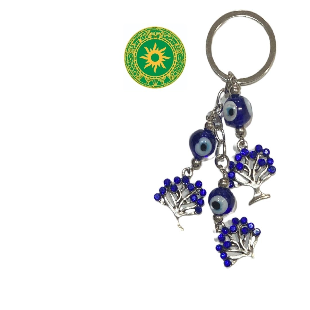 EYE KEYCHAIN ​​WITH TREE OF LIFE ORNAMENTS