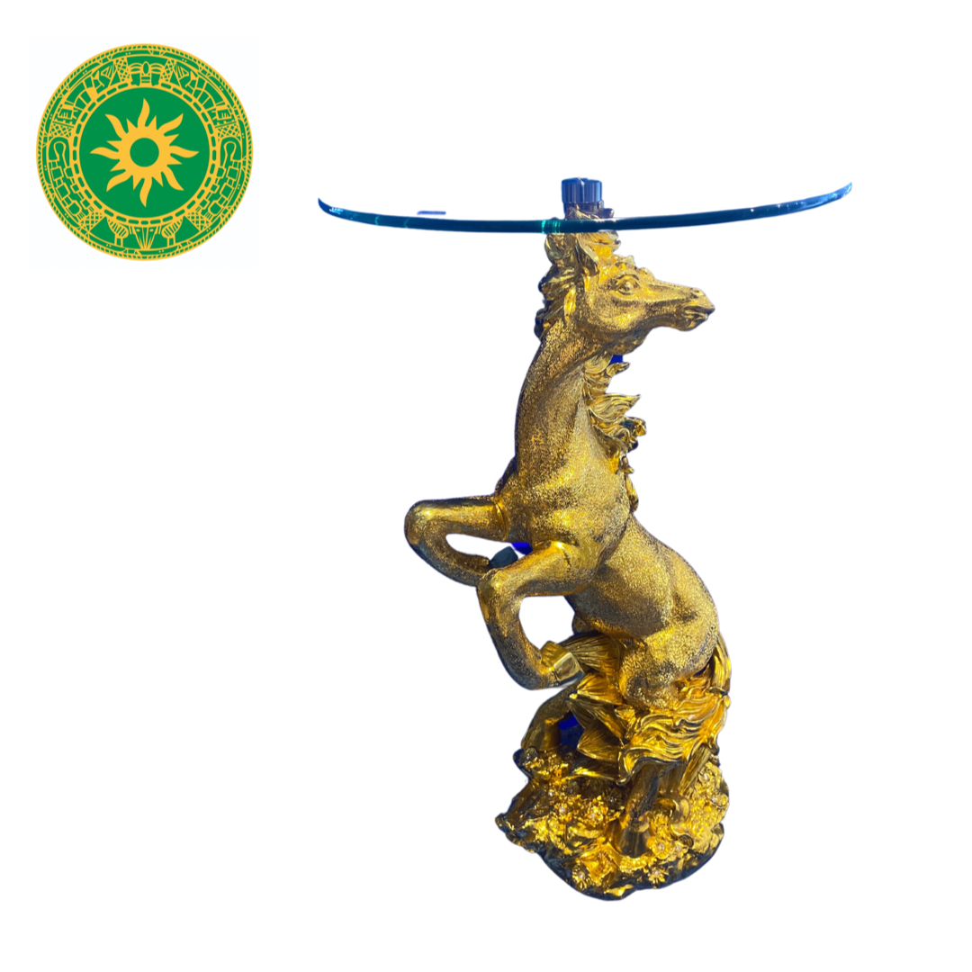 Pedestal de caballo con cristal