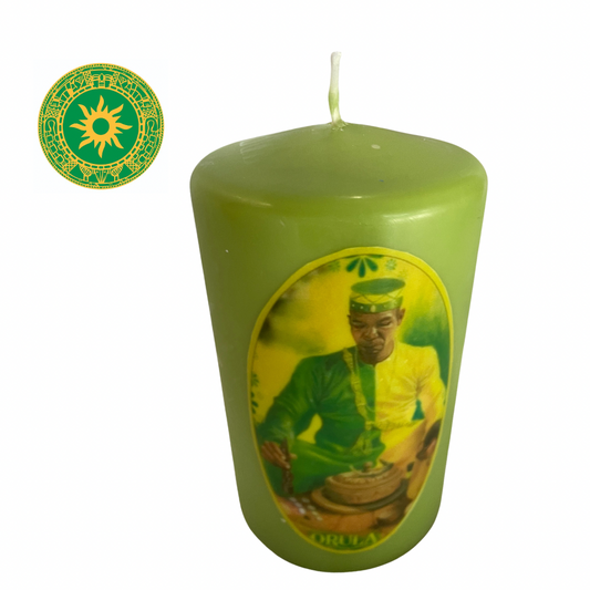 CANDLE WITH ORULA IMAGE 5"