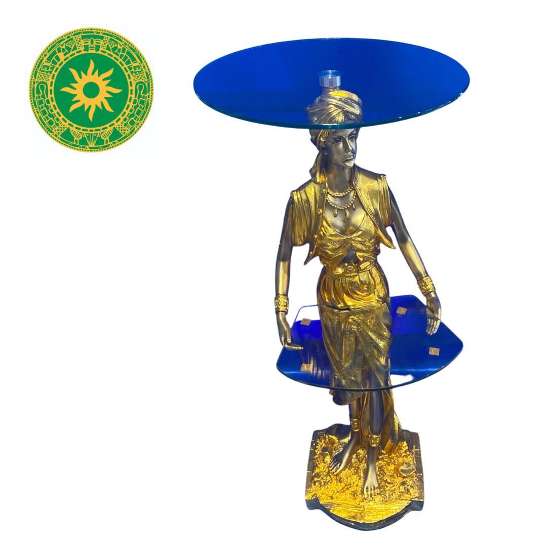 Woman Pedestal with Double Glass