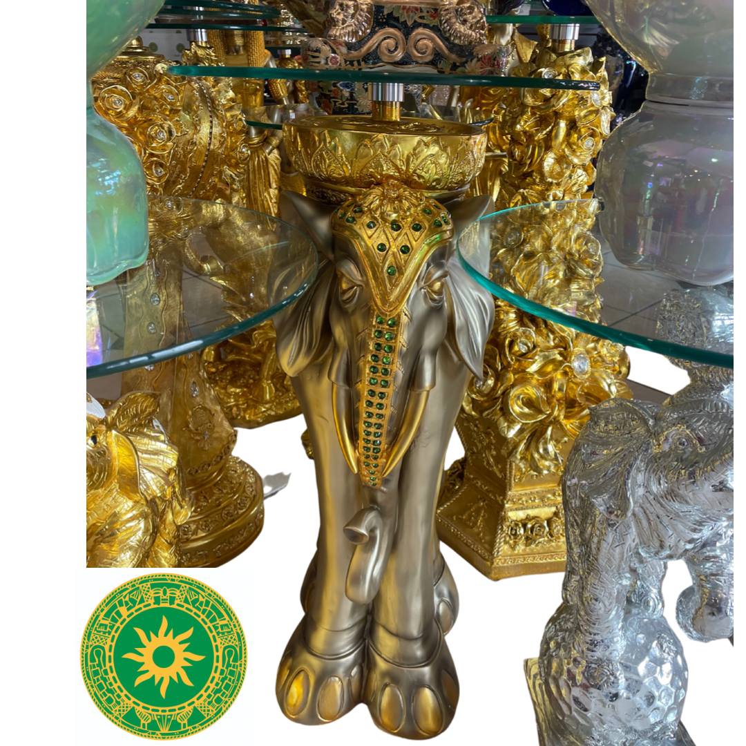 Pedestal Elefante con Cristal