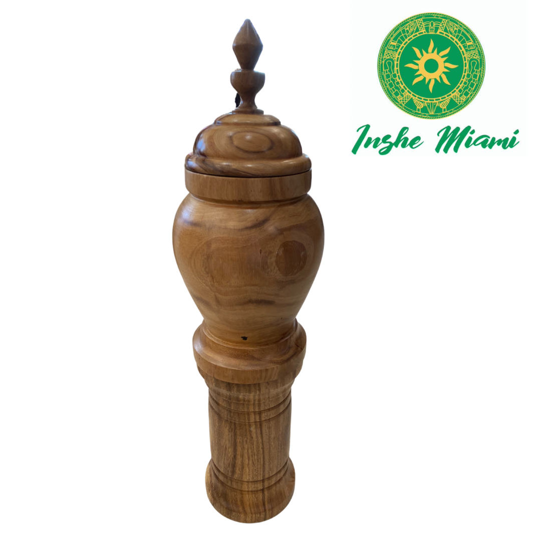 wooden mortar