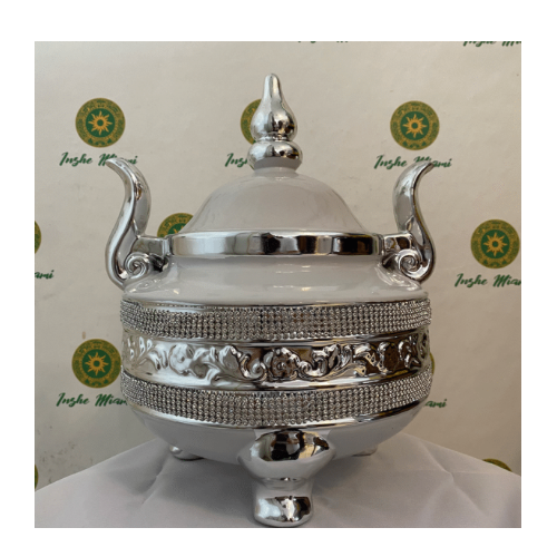 LARGE TUREEN WITH RIBBON HANDLE UP