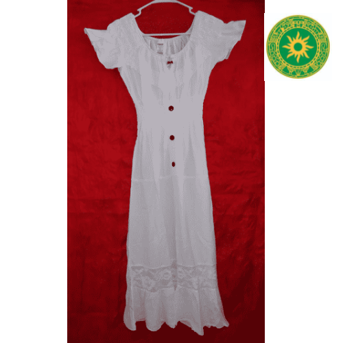 VESTIDO BLANCO DE HILO