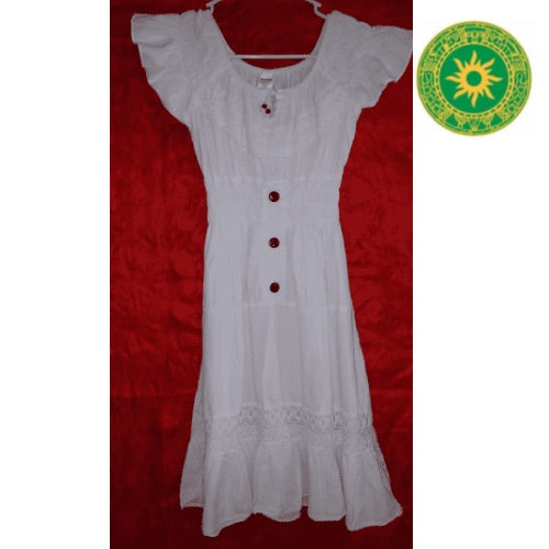 WHITE THREAD DRESS