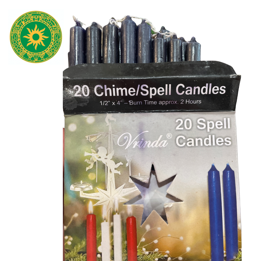 BOX OF 20 4" BLACK CANDLES