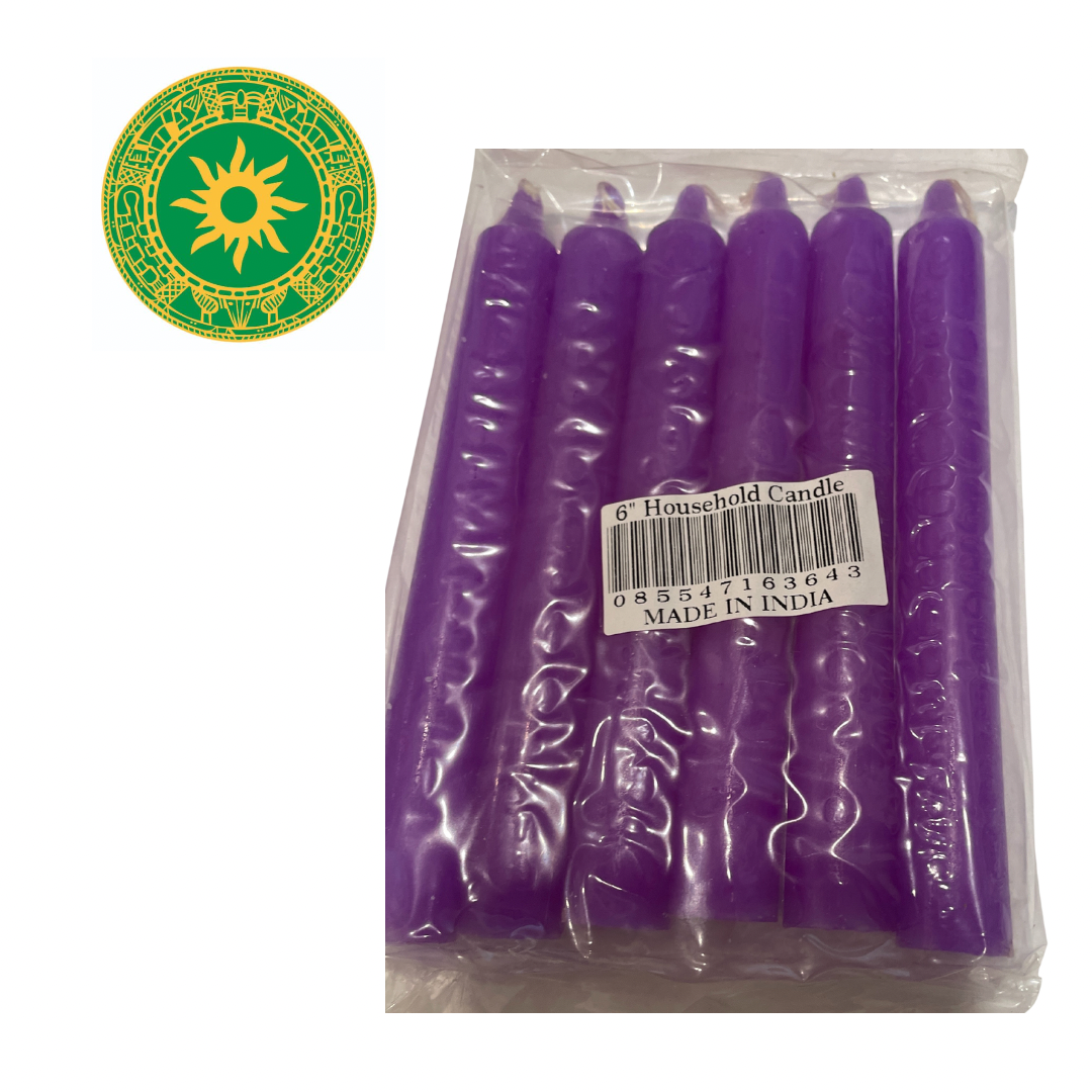 PACKAGE OF 6" CANDLES OF ALL COLORS