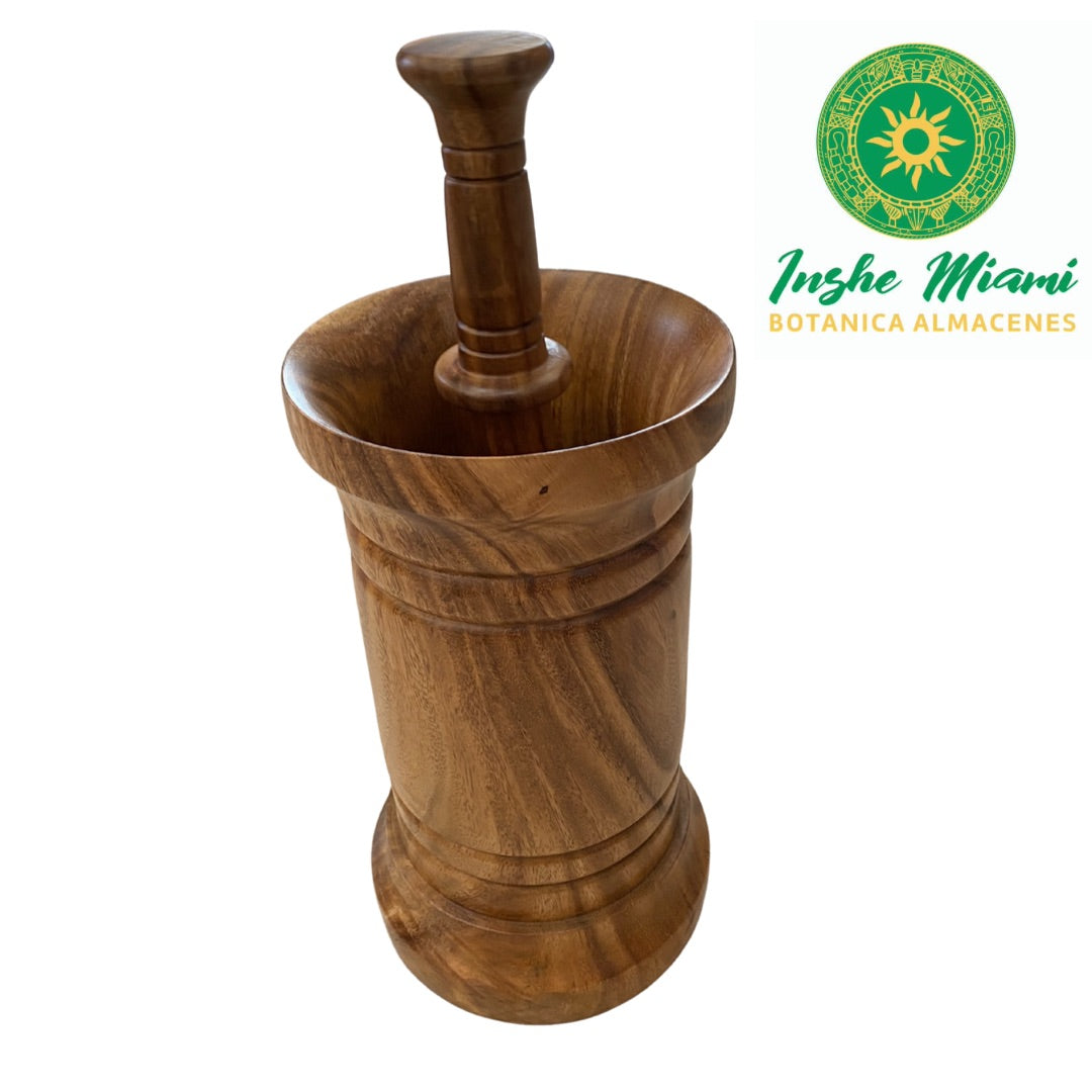 wooden mortar