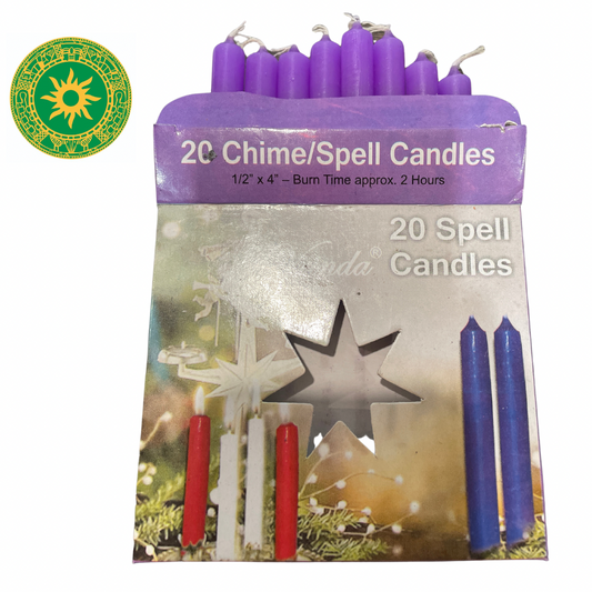 Caja de 20 Velas 4" Violeta