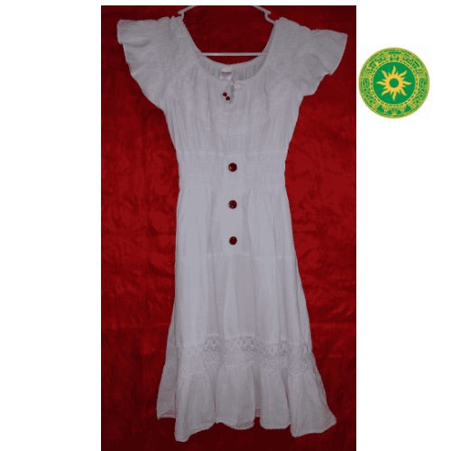 VESTIDO BLANCO DE HILO