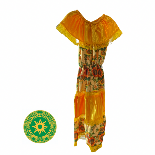 VESTIDO AMARILLA CON GIRASOLES