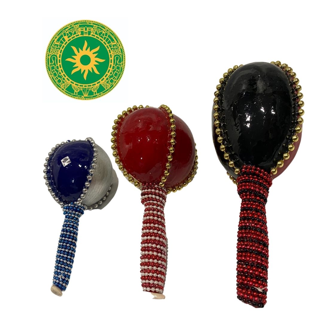 PAINTED AND DECORATED MARACA