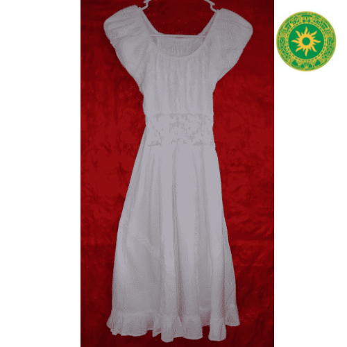 VESTIDO BLANCO DE HILO