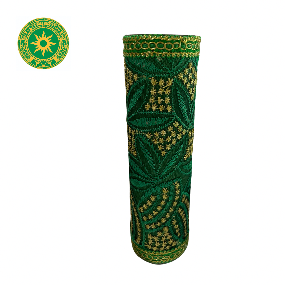 VELAS DE 8” HERMOSAMENTE DECORADAS PARA LOS SANTOS