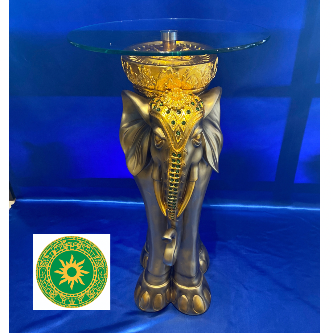 Pedestal Elefante con Cristal